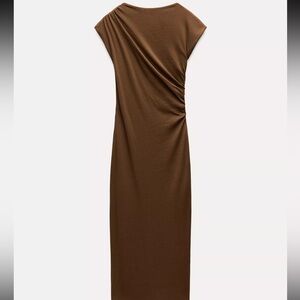 Zara draped midi dress
